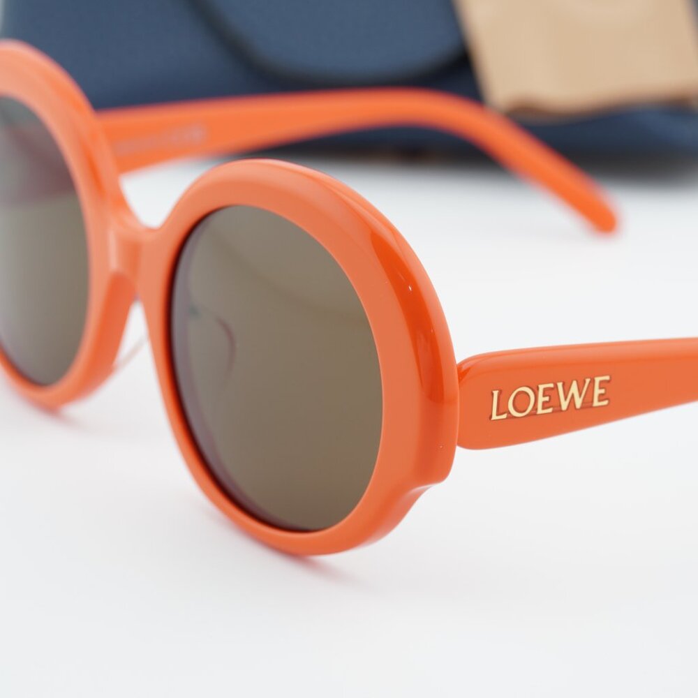 Loewe LW40135F 42E Round Sunglasses – Orange/Brown - Picture 8 of 9